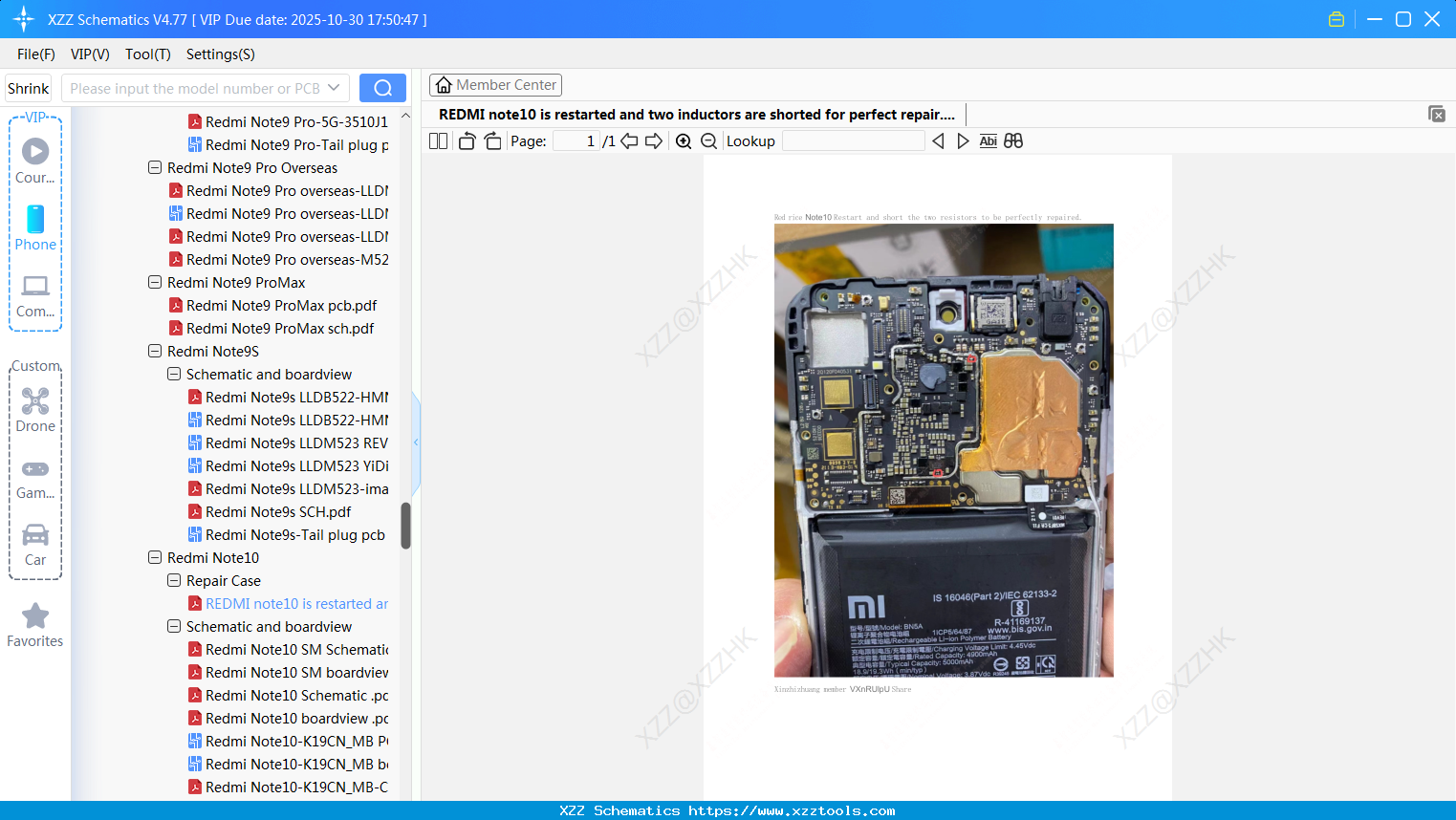 Xiaomi REDMI Note10 Is Restarted And Two Inductors Are Shorted For Perfect Repair